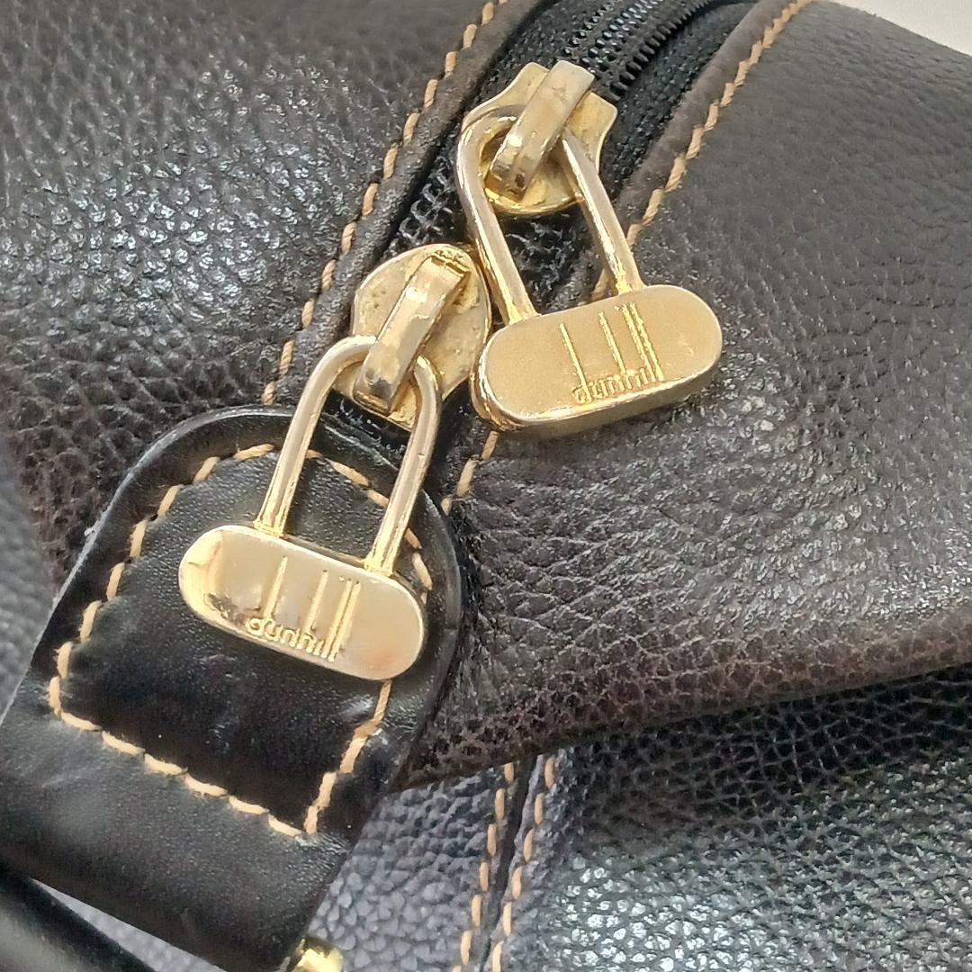 dunhill ダンヒル ボストンバッグ ビジネスバッグ レザー ブラック