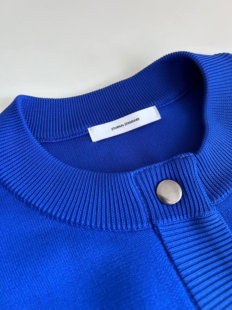 JOURNAL STANDARD ウォッシャブルバナナスリーブカーディガン 青