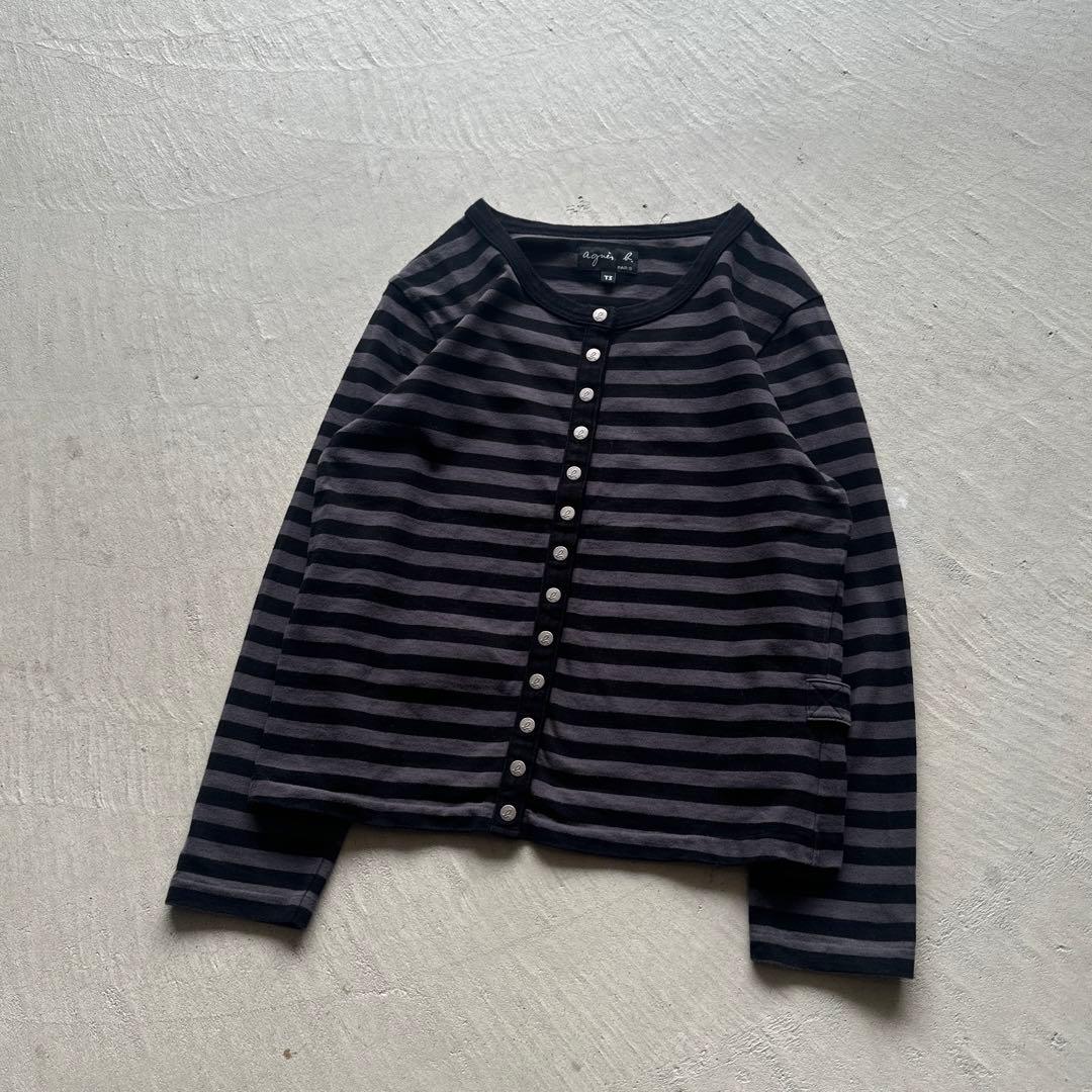 agnes b. border cardigan ボーダー カーディガン